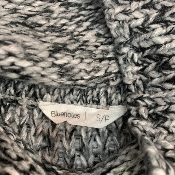 BLUENOTES🌸GREY Chunky Knit Cowl Neck Sweater Grey/Black Size S - Picture 6 of 9